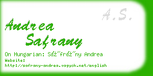 andrea safrany business card